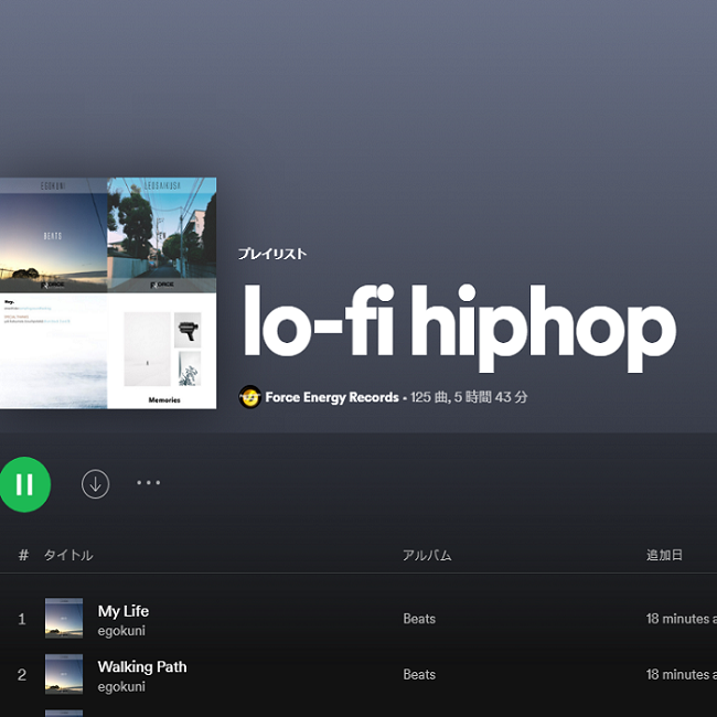 lofi hiphop playlist on Spotify